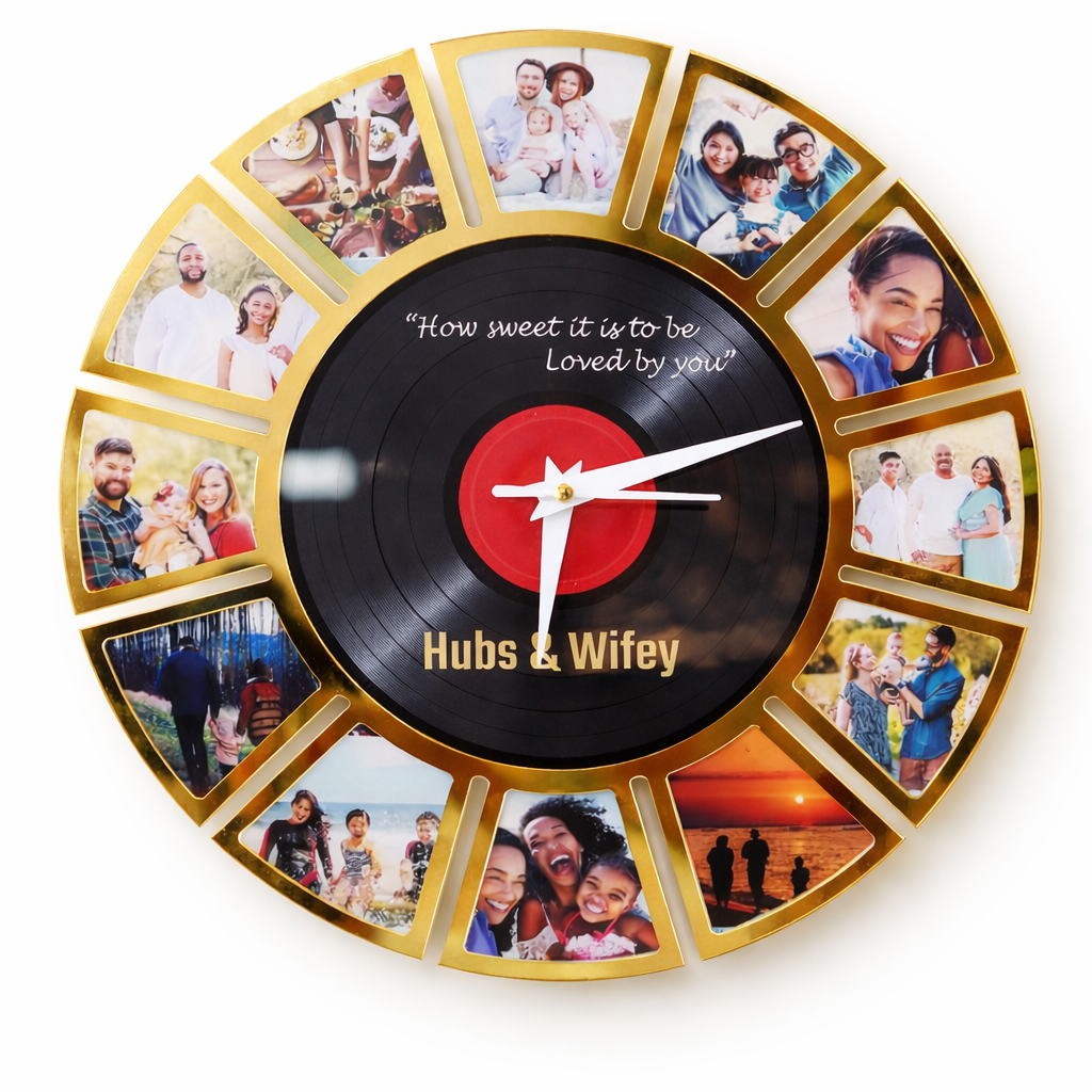 Personalized family moment wall clock