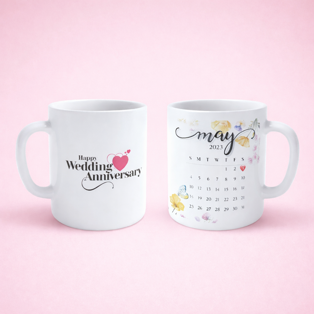 Wedding Anniversary Calendar Mug