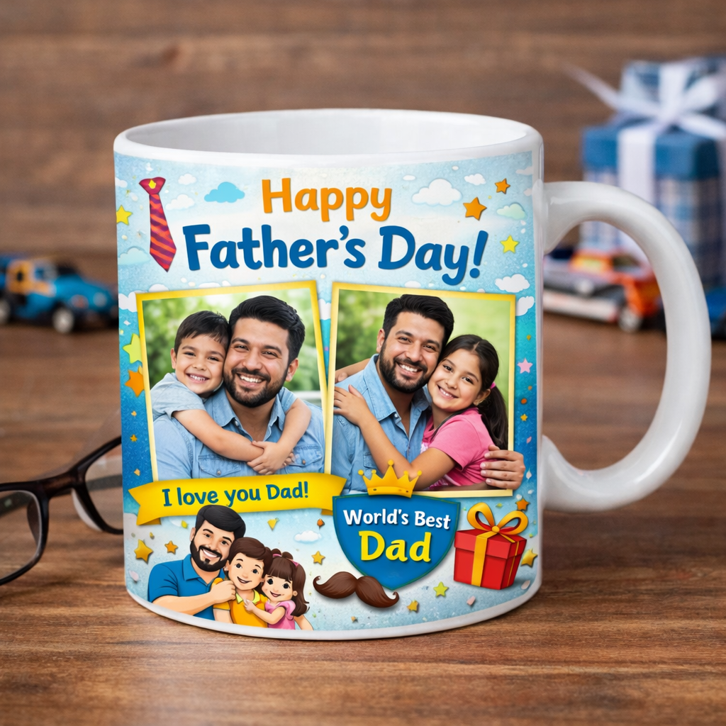 Personalized Fathers Day Photo Mug